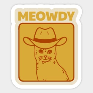 Meowdy - Funny Cat Sticker